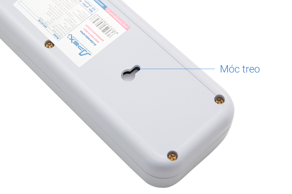 Ổ cắm điện 3 lỗ 2.5m Apex APE OC1-3R Màu Trắng - Đỏ