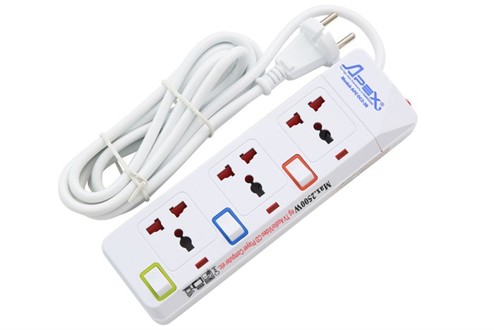 Ổ cắm điện Apex APE OC2-3R Màu Trắng