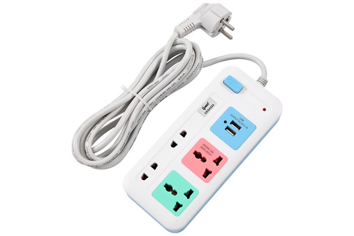 Ổ cắm điện Comet 4 lỗ 2 USB 3m CES4223
