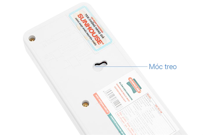 Ổ cắm điện Sunhouse 3 lỗ 2.5m SHE-OC2-3R Màu Trắng