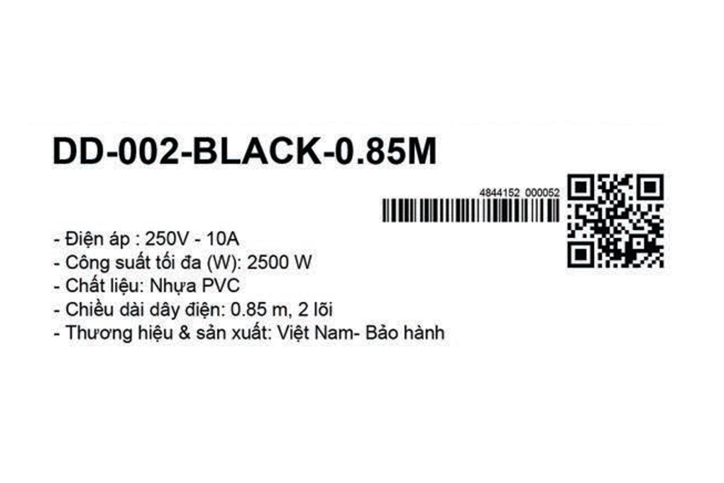 Dây nguồn đa năng Dmax DD-002-BLACK-0.85M