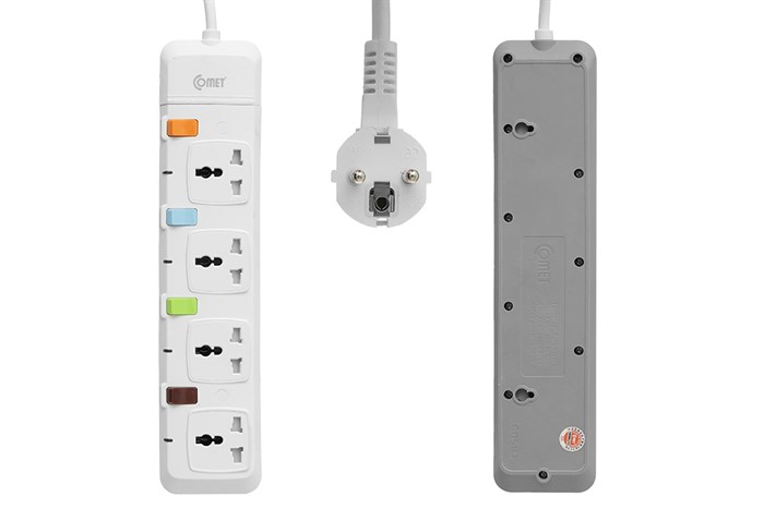 Ổ cắm điện Comet 4 lỗ 5m CESG2405 Màu Trắng