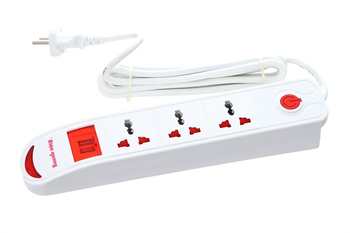 Ổ cắm điện Điện Quang 3 lỗ 2 USB 2m DBW103USB Màu Trắng