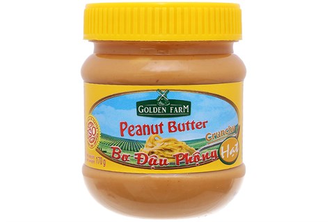 Bơ đậu phộng hạt Golden Farm hũ 170g-1