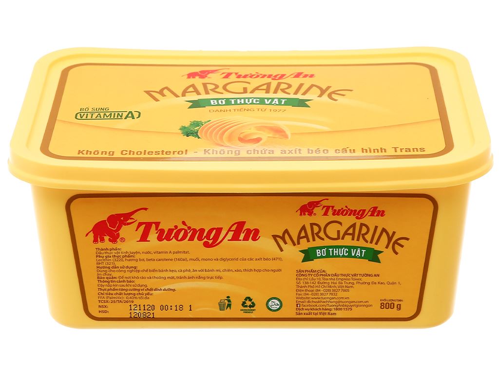 Bơ thực vật Tường An hộp 800g 1