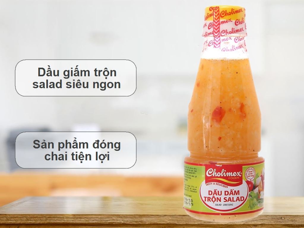 Dầu giấm trộn salad Cholimex chai 270g 2