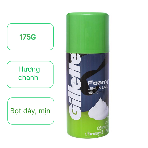 Bọt cạo râu Gillette hương chanh 175g