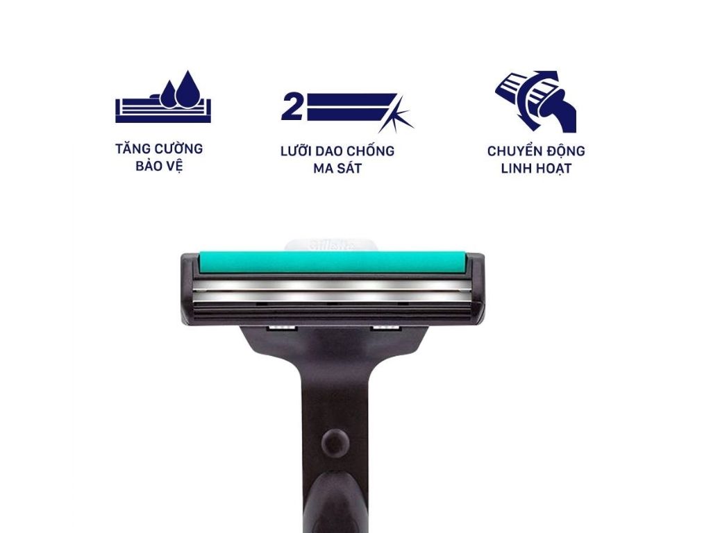 Vỉ 2 cái lưỡi dao Gillette Vector 2 lưỡi 0