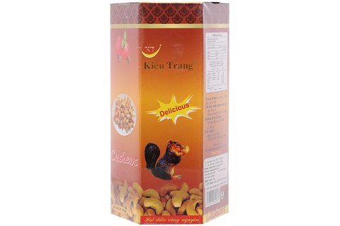 Hạt điều vàng nguyên Kiều Trang hộp giấy 385g