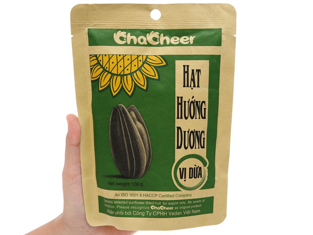 Hạt hướng dương vị dừa Chacheer gói 130g 4