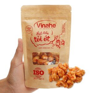 Hạt điều tỏi ớt Vinahe gói 70g