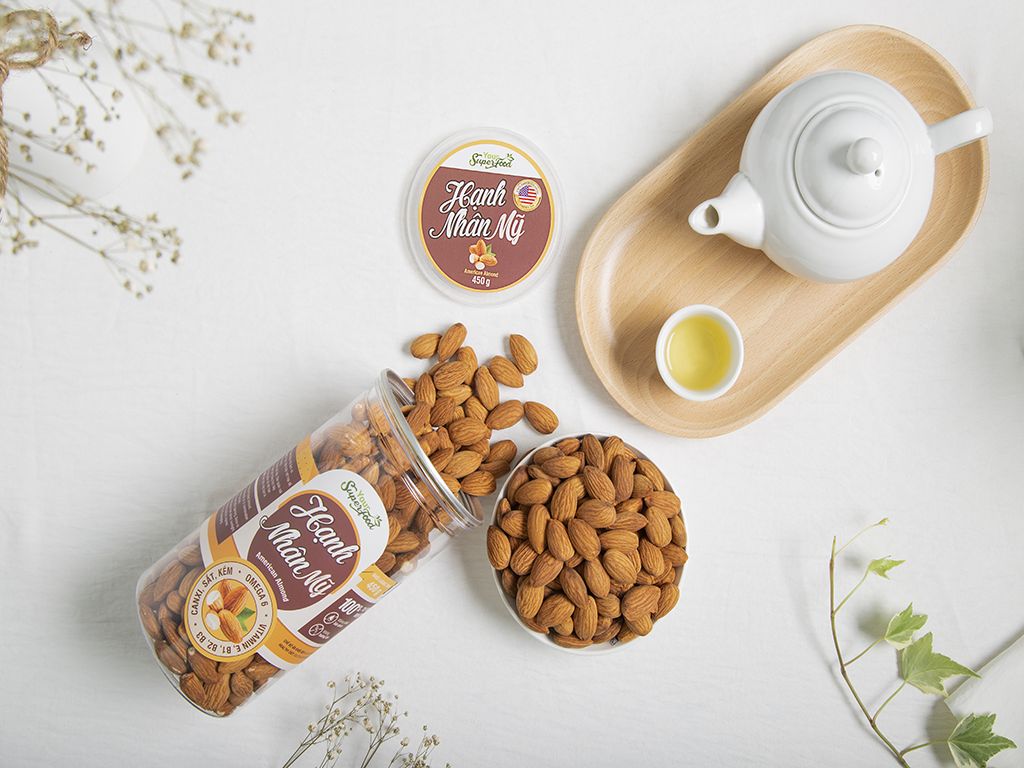 Hạt hạnh nhân Mỹ Your Superfood hủ 450g 10