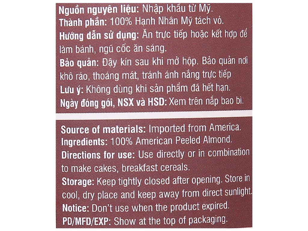 Hạt hạnh nhân Mỹ Your Superfood hủ 240g 6
