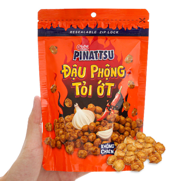 Đậu phộng vị tỏi ớt Pinattsu Oishi 80g