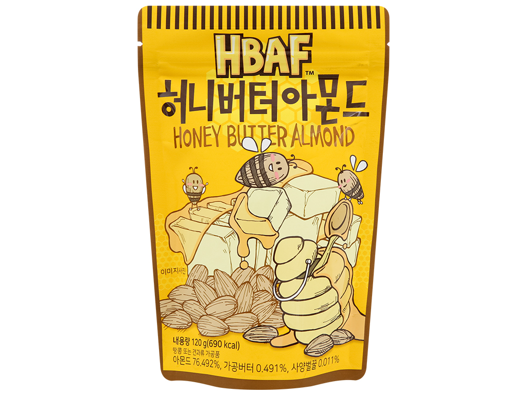 Hạt hạnh nhân tẩm bơ mật ong Tom's Farm gói 120g 1