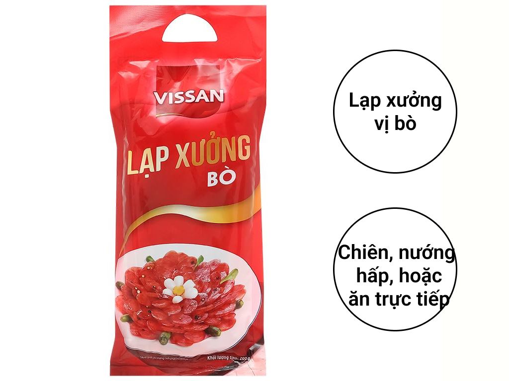 Lạp xưởng bò Vissan gói 200g 2