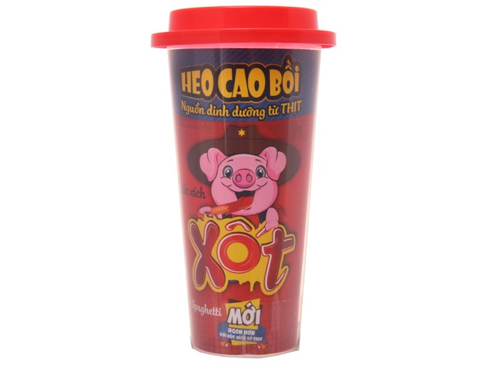 Xúc xích xốt Spaghetti kiểu Ý Heo Cao Bồi lốc 6 ly x 60g
