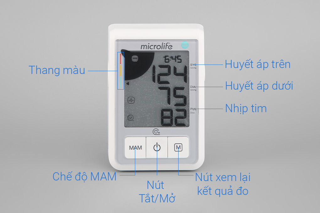 Máy đo huyết áp tự động Microlife B3 Basic Màu Trắng
