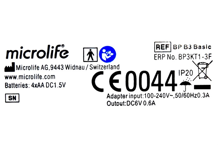 Máy đo huyết áp tự động Microlife B3 Basic Màu Trắng