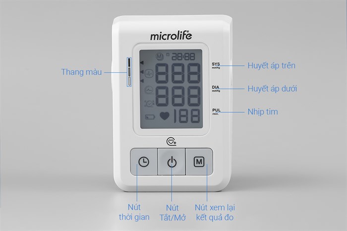 Máy đo huyết áp tự động Microlife B2 Basic Màu Trắng