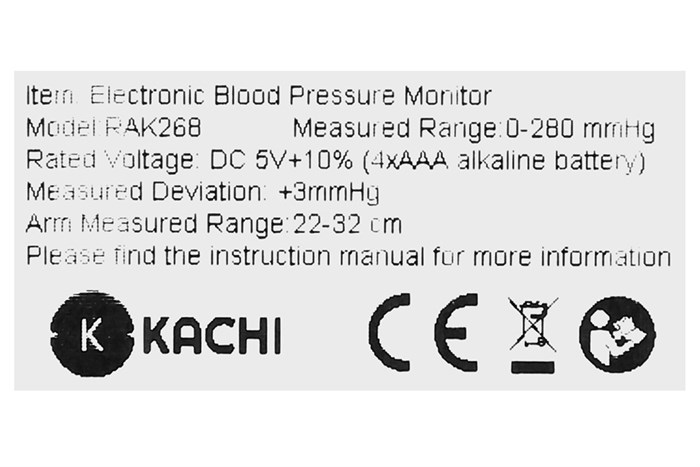 Máy đo huyết áp tự động Kachi RAK268 Màu Trắng