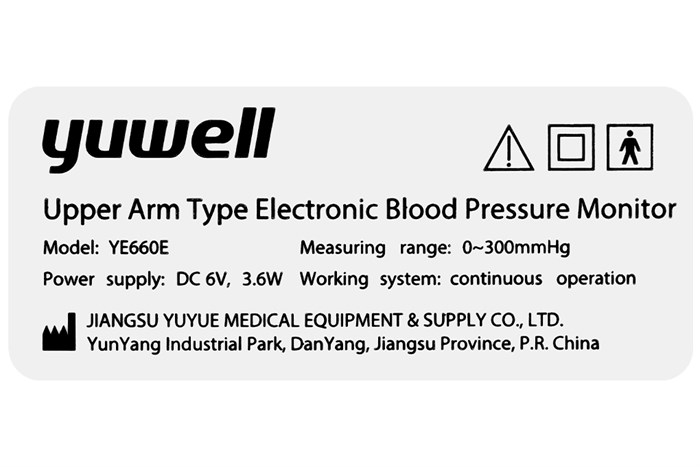 Máy đo huyết áp bắp tay điện tử Yuwell YE660E Màu Trắng