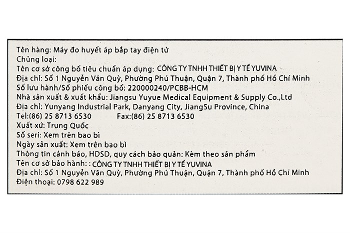 Máy đo huyết áp bắp tay điện tử Yuwell YE650A Màu Trắng