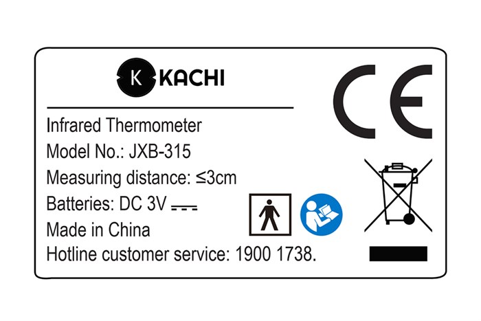 Nhiệt kế điện tử hồng ngoại Kachi JXB-315 Màu Trắng