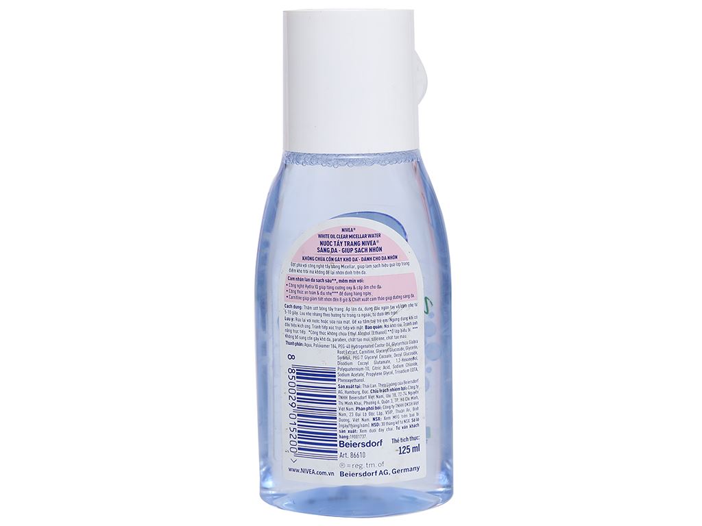 Nước tẩy trang Nivea sáng da sạch nhờn chai 125ml 6