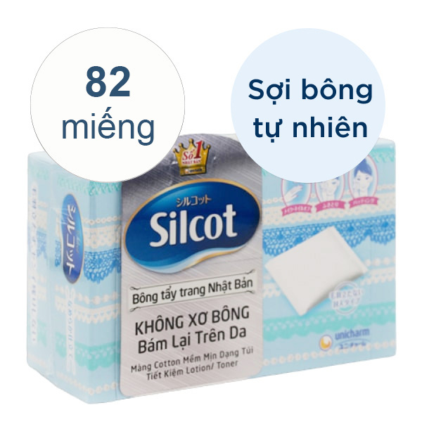 Bông tẩy trang Silcot 82 miếng