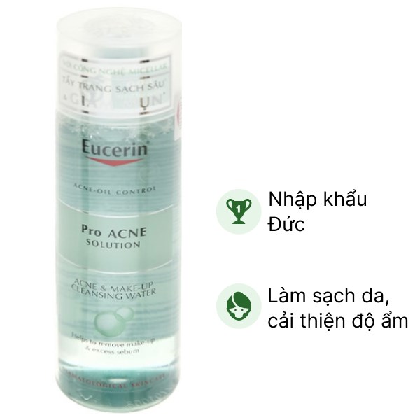 Nước tẩy trang Pro Acne Solution da nhạy cảm, da mụn chai 200ml