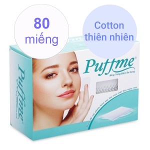 Bông trang điểm Puffme đa dụng hộp 80 miếng