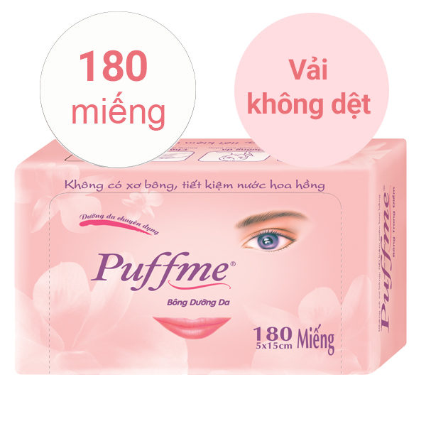 Bông tẩy trang Puffme 180 miếng
