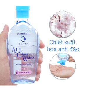 Nước tẩy trang Senka Micellar Vibrant White dưỡng ẩm sáng da chai