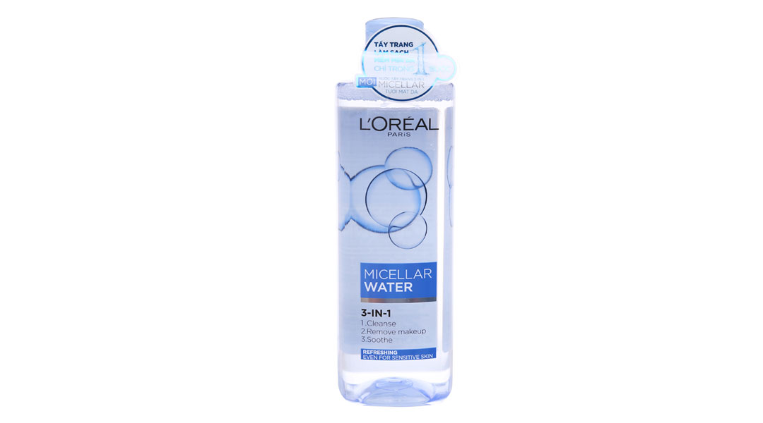 Nước tẩy trang L'Oréal Micellar 3 in 1 tươi mát cho da hỗn hợp, da dầu