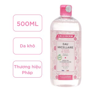 Nước tẩy trang 3 in 1 Calliderm Micellar chiết xuất hoa hồng chai 500ml