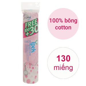 Bông tẩy trang Ipek siêu mềm mịn gói 130 miếng