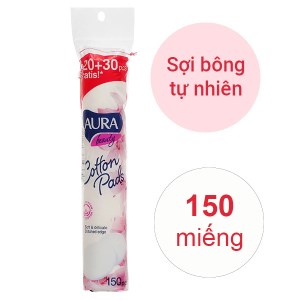 Bông tẩy trang Aura Beauty túi 150 miếng