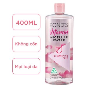 Nước tẩy trang POND'S Vitamin Micellar Water sạch 99% dịu nhẹ không cồn dưỡng sáng da chai 400ml