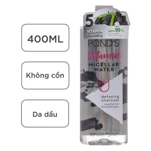Nước tẩy trang POND'S Vitamin Micellar Water sạch 99% dịu nhẹ không cồn thanh lọc da chai 400ml