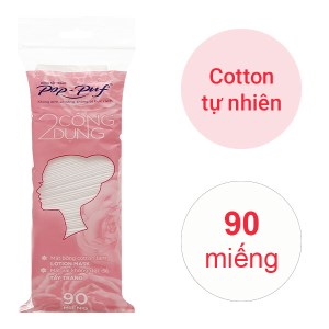Bông tẩy trang PoP-Puf 2 công dụng gói 90 miếng