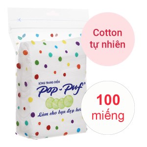 Bông tẩy trang PoP-Puf gói 100 miếng
