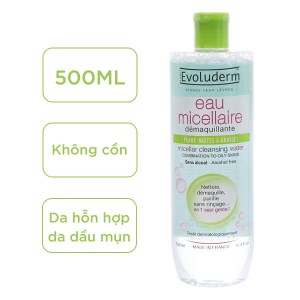 Nước tẩy trang Evoluderm chiết xuất bưởi hồng dành cho da hỗn hợp và dầu mụn chai 500ml