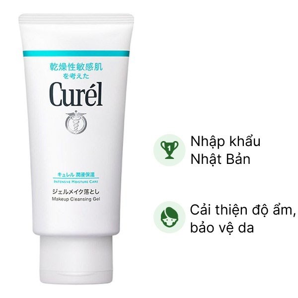 Gel tẩy trang Curél cấp ẩm chuyên sâu cho da khô 