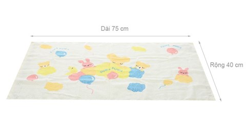 Kích thước khăn vừa vặn, phù hợp với nhiều nhu cầu sử dụng