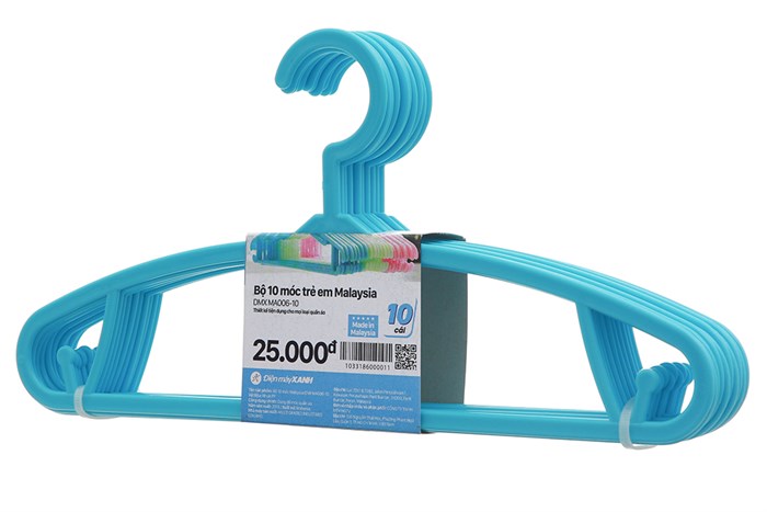 Bộ 10 móc quần áo trẻ em nhựa BHX CE8005