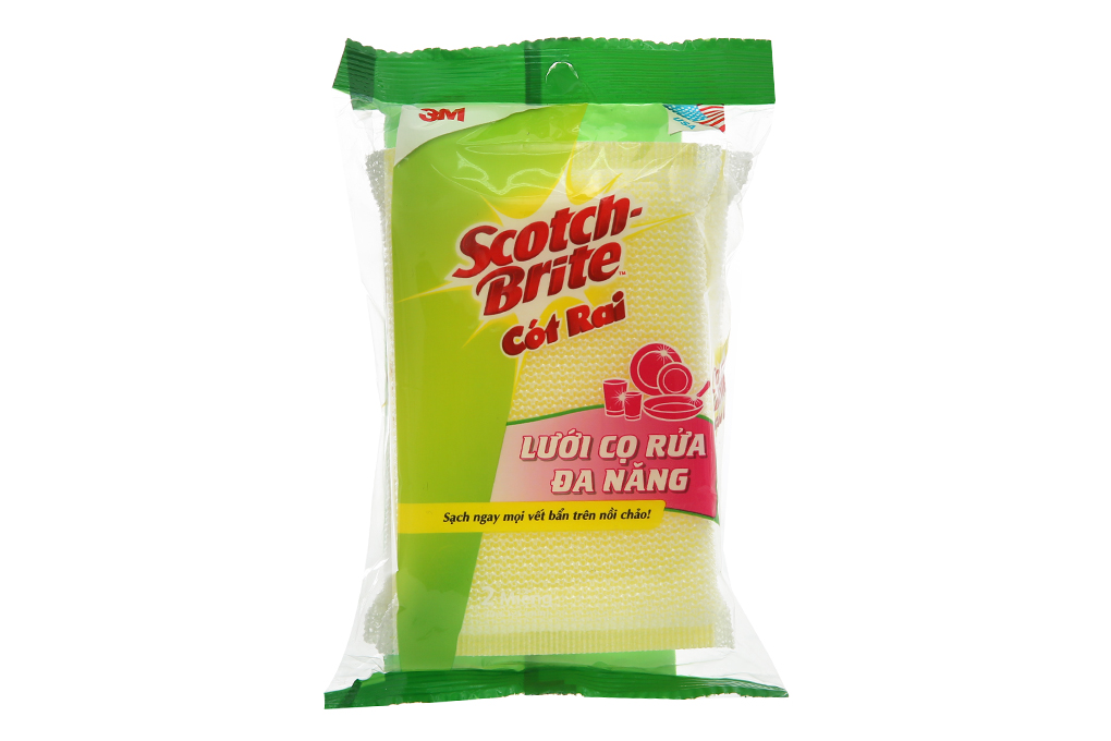 Gói 2 miếng rửa chén mút xốp 3M Scotch Brite