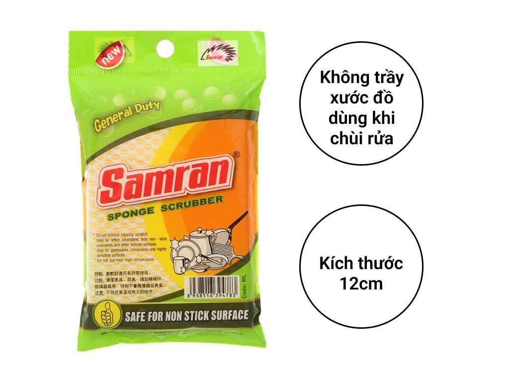 Miếng rửa chén Samran không trầy xước 2