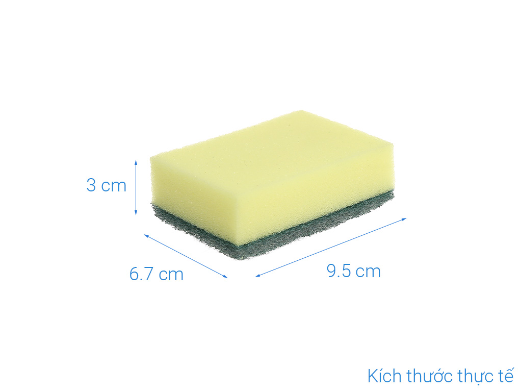 Miếng rửa chén siêu sạch có mút Scotch Brite chữ nhật 10.1cm 12