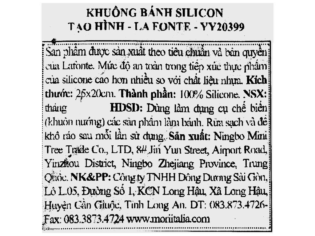 Khuôn bánh tạo hình silicone La Fonte YY20399 6